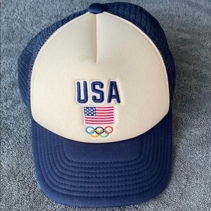 USA Olympic Navy and Cream Hat